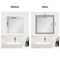 Amanti Art Mirror Makeover Bathroom Mirror Frame Border Kit - Fully Assembled Peel and Stick Frame - Mirror NOT Included - Brushed Black or Nickel Trim